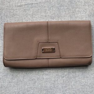 BCBG Clutch purse - tan / brown